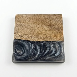 Elegant Decorative Resin Coaster Set For Restaurant <b>Bar</b> Home Kitchen And Contemporary <b>Table</b> Styling - Product Image 2