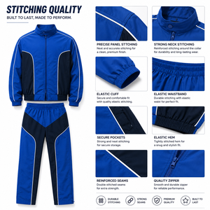 Fabricante de Conjuntos de Chaqueta y Pantalones Cortavientos Personalizados al Por Mayor para Hombres y Mujeres, Ropa Deportiva, Ropa de Exterior, Fábrica OEM - Product Image 3