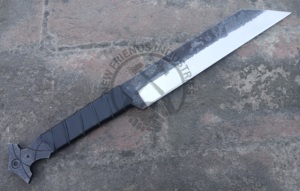 Cuchillo Vikingo Seax de Acero al Carbono Forjado a Mano, Hoja de 7.5 Pulgadas, Mango Ambidiestro, Cuchillo Sax Multiusos para Supervivencia y Caza - Product Image 4
