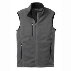 Gilet en polaire gris pour homme, col montant, fermeture éclair, décontracté, automne, polyester, sans manches, coupe classique, respirant, tendance - Product Image 4