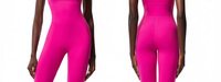 Service OEM en gros Nouveau design Combinaison de sport respirante unie sans dos et sans manches pour femme grande taille moulante
