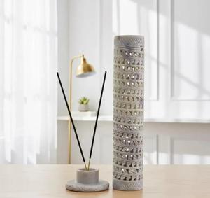 Difusor de Aroma de Mármol Natural, Soporte para Varillas de Incienso, Cubierta Decorativa de Piedra para Difusor de Varillas, Decoración de Lujo para el Hogar - Product Image 1