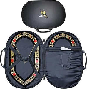 Estuche para Collar Masónico Shriner - Bordado a Máquina (Diseño Mejorado), Bolsa de Transporte para Francmasones - Product Image 1