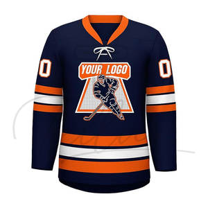 Camiseta de Hockey sobre Hielo Unisex de la Mejor Calidad, Blanca, Deportiva, con Logotipo Personalizado, Sublimada/Bordada, Transpirable y Antibacteriana - Product Image 1