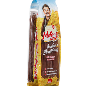 วุ้นเส้นข้าวแดงพรีเมียม 200 กรัม ปลอดจีเอ็มโอ ไม่มีบอแรกซ์ ผู้ผลิต OEM จากเวียดนาม เส้นก๋วยเตี๋ยวแห้งสำหรับซุปและหม้อไฟ - Product Image 1