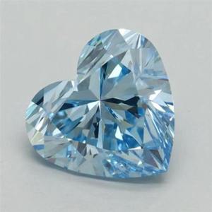 Diamant bleu en forme de cœur, cultivé en laboratoire, certifié IGI, taille cœur, pour bague de fiançailles sur mesure, 1 à 5 carats - Product Image 3