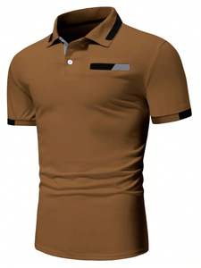 Polo de Diseño Sólido y Resistente para Hombre, Colección de Verano, Polo Básico Importado, Polo Liso en Tallas Grandes, Venta al Por Mayor - Product Image 3