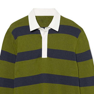 Camiseta de Rugby Personalizada con Rayas, Manga Larga, Piqué, de Alta Resistencia, para Hombre y Mujer - Product Image 5