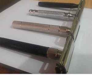 Navaja de Afeitar de Doble Filo de Acero Inoxidable, Acero Quirúrgico de Alta Calidad con Mango Largo, Navaja Tipo Mariposa con Logotipo Personalizado - Product Image 6