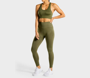 Leggings de sport pour femmes, couleur unie, taille élastique, respirants, séchage rapide, pantalons de compression pour la musculation et les exercices - Product Image 3
