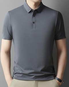 เสื้อเชิ้ตแขนสั้นผู้ชาย สีขาวล้วน ผ้าฝ้าย 100% โลโก้ด้านหน้า ทรงเข้ารูป สวมใส่สบาย ระบายอากาศได้ดี ความยาวปกติ - Product Image 1