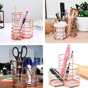 Modern Hexagonal Metal Storage <b>Baskets</b> <b>Stackable</b> Office Organizer Desk Organizer Three-Layer Stainless Steel Freestanding - Product Image 4