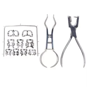Kit de démarrage de barrage dentaire en caoutchouc avec cadre, poinçons et pinces en acier inoxydable de qualité chirurgicale, autoclavable, manuel, par Blush Surgical - Product Image 6