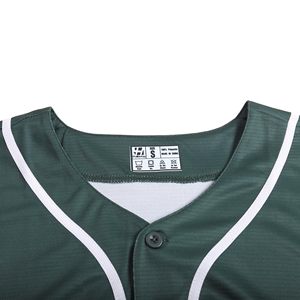 Uniforme de béisbol unisex transpirable, camiseta de malla con puntos, ribete en contraste, jersey deportivo con botones, precio mayorista económico. - Product Image 3