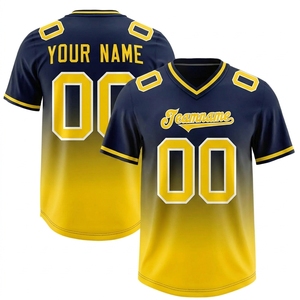Maillot de football américain personnalisé respirant, motif drapeau en éventail, grande taille, manches courtes, transfert thermique, évacuation de l'humidité, unisexe - Product Image 6