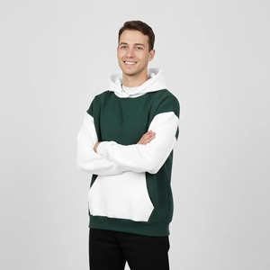 Sudadera con Capucha Personalizada para Hombre, 100% Algodón, Felpa, Talla Grande, Diseño Color Block, Estilo Casual de Invierno, Bordada - Product Image 6