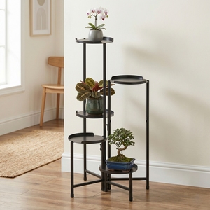 Home Storage 5-Tier Rotating Plant Stand for Garden Patio Multi-Function Balcony Flower Pot <b>Shelf</b> Rack Storage Organizer - Product Image 1