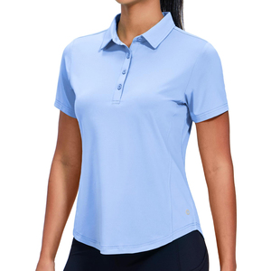 เสื้อโปโลผู้หญิงผ้าฝ้ายคลาสสิกเสื้อโปโลลำลอง - Product Image 1