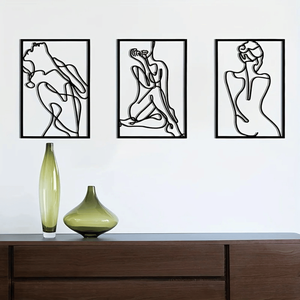 CIFbuy Set di 3 Sculture Murali Astratte Minimaliste Moderne per Soggiorno, Camera da Letto, Ufficio - Servizio di Selezione Disponibile - Product Image 2
