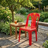 Chaise de salle à manger ergonomique empilable en plastique PP durable, multicolore, moderne, de haute qualité, écologique, avec dossier, pour la maison