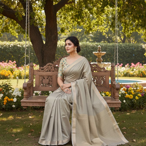 Sari en soie tissée Zari indien pour femmes |   Sari ethnique traditionnel haut de gamme pour mariage, fête et cérémonie |   Prix de collection en gros - Product Image 3