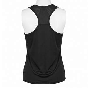 Débardeur de sport dos nageur respirant sans manches pour femme noire, idéal pour la course et le fitness - Product Image 2