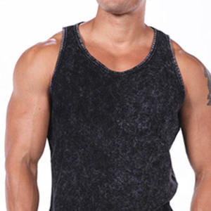 Débardeur Homme Vintage Streetwear Sportif Effet Usé Délavé à l'Acide Coupe Oversize - Product Image 6