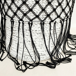 Cesta de plátano de cuerda tejida natural, ecológica y moderna, multifuncional, decorativa para el hogar, caja de almacenamiento con asa, precio al por mayor, Candy - Product Image 4