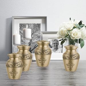 Classic Aluminum <b>Keepsake</b> <b>Memorial</b> Cremation Urn Ash Holder Crafted With Elegant Surface Texture And Stylish Appeal - Product Image 4