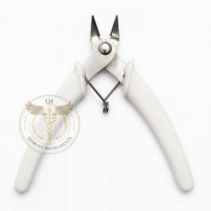 Alicates Cortadores de Alambre de Acero Inoxidable Premium, con Empuñadura Blanca Confortable, Corte Preciso para Manualidades y Bisutería, QORVEX - Product Image 6