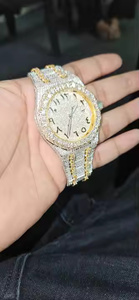 Montre en quartz et moissanite pour homme, style hip-hop glacé, montre-bracelet haut de gamme, bijoux de mode - Product Image 2