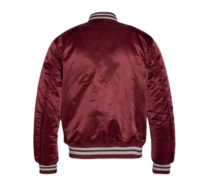 แจ็คเก็ตบอมเบอร์พิมพ์ลายฤดูหนาวคุณภาพสูงขายส่งสำหรับผู้ชาย แจ็คเก็ตเบสบอลผ้าซาตินระบายอากาศได้ดี รับผลิตแบรนด์ส่วนตัว - Product Image 2