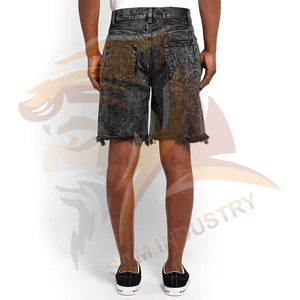 Unique Design High Street Style Men <b>Denim</b> Shorts High Quality <b>Material</b> Made Men <b>Denim</b> Shorts For Adults - Product Image 4