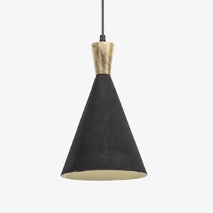 Lampe suspendue géométrique moderne en forme de cône noir en métal, design du milieu du siècle, pour salon, décoration intérieure - Product Image 3