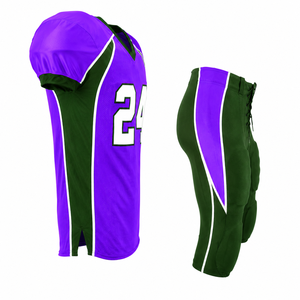 Customized Breathable American Football Uniform Set Unisex 100% Polyester Sublimation Short Sleeve Custom Logo OEM - Product Image 3
