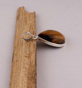 Handmade Tiger Eye Pendant 925 Sterling <b>Silver</b> Vintage Bohemian Style Chatoyant Stone Necklace Fine Jewelry Supplier Custom - Product Image 3