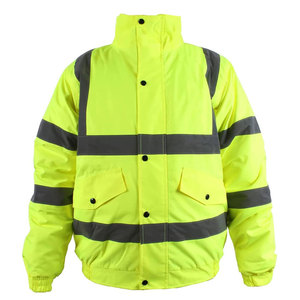 Chaqueta de seguridad de alta visibilidad para hombres, diseñada para brindar comodidad y seguridad en entornos de trabajo y exteriores. - Product Image 1