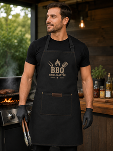 Delantal de Barbacoa Personalizado con Logotipo para Hombre, Delantal de Cocina Resistente de Lona, Delantal de Chef Ajustable y Personalizado con Bolsillo Frontal - Product Image 5
