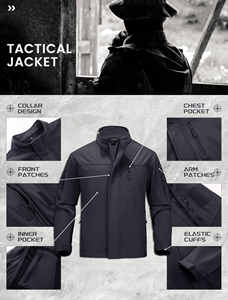 Wholesale Price Custom Design Outdoor Running Men's Plus Size Windbreak Waterproof <b>Rain</b> <b>Jacket</b> Snow <b>Jacket</b> Soft Polyester - Product Image 2