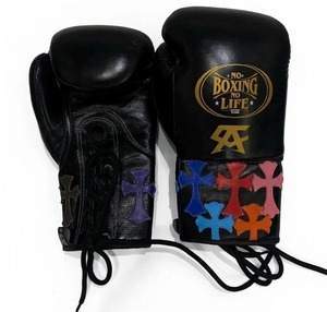 Guantes de Boxeo Profesionales No Boxing No Life Negros, 100% Cuero Genuino, para Entrenamiento y Competencia, Estilo Mexicano, para Gimnasio - Product Image 3