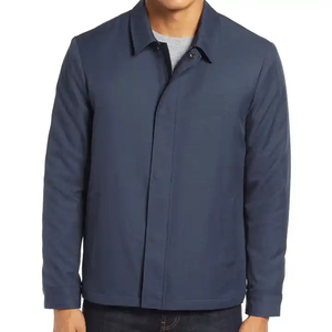 Chaqueta Deportiva Ligera de Nailon Azul Marino, Cortavientos, con Botones a Presión, Ropa Casual de Calle para Hombre y Mujer - Product Image 5