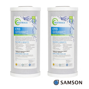 Cartouche de filtre à eau en bloc de charbon CTO 100 % coque de noix de coco, haute capacité d'absorption des impuretés (5 microns), pour le traitement de l'eau potable domestique - Product Image 1