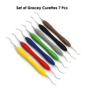 เครื่องมือขูดหินปูนแบบแมนนวลสำหรับงานทันตกรรม ด้ามจับแบบมีลายกันลื่น สีเงิน ทำจากโลหะ ระดับ Class I สำหรับการผ่าตัด Shuja Surgico - Product Image 5