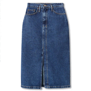 Jupes en jean pour femmes en gros, respirantes, décontractées, de haute qualité, 100 % coton naturel, longueur genou, fabriquées au Pakistan - Product Image 5