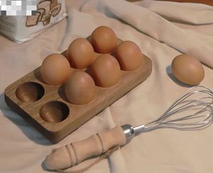 Large Capacity Wooden <b>Egg</b> Tray for Storing Farm Fresh <b>Eggs</b> Compact Wooden <b>Egg</b> Holder Tray for Small Kitchen Spaces at low cost - Product Image 3
