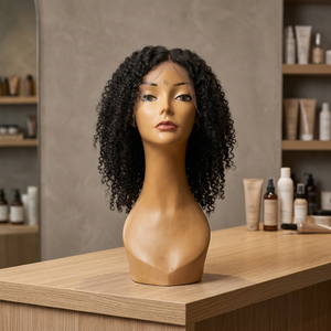 Full Lace <b>Wig</b> Human Hair Brazilian Remy <b>Long</b> Curly Natural Black 150 Density Transparent Lace Average Size - Product Image 6