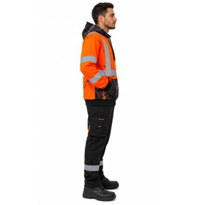 Sweat à capuche d'hiver de sécurité pour hommes, en polaire réfléchissante, haute visibilité, respirant, séchage rapide, classe 3, travail, construction, personnalisable - Product Image 5