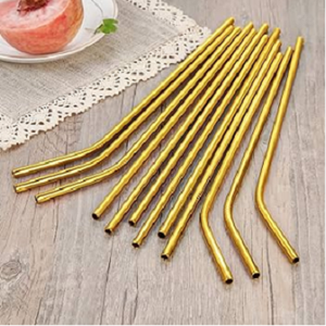 <b>Reusable</b> 8mm Silver Stainless Steel Mini Metal <b>Straws</b>-Eco-Friendly Modern Luxury Design CIQ Certified for Parties & Coffee - Product Image 3