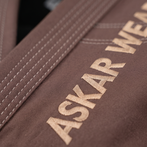 ชุดยิวยิตสูสีน้ำตาลยูนิเซ็กซ์ ASKAR WEAR IND ผ้าฝ้าย ชุดฝึกศิลปะการต่อสู้ ทนทาน เหมาะสำหรับการฝึกซ้อม - Product Image 3