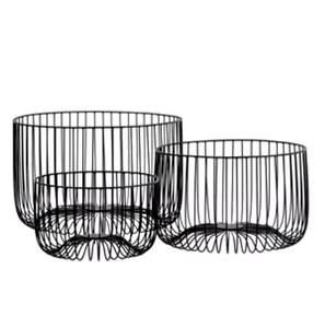 Best Selling Black Color Metal <b>Wire</b> <b>Basket</b> for Kitchen & Living Room Tabletop Decoration Storage <b>Basket</b> Customized Size Shape - Product Image 5